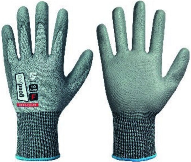 Schnittschutzhandschuh foley, Cut f, grau, Gr.10