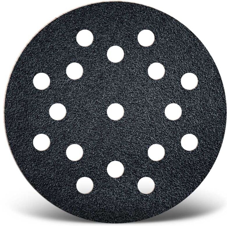 Black Klett-Schleifscheiben, 125 mm, 17-Loch, f. Exzenterschleifer, Siliciumcarbid (50 Stk.) K240 - Menzer