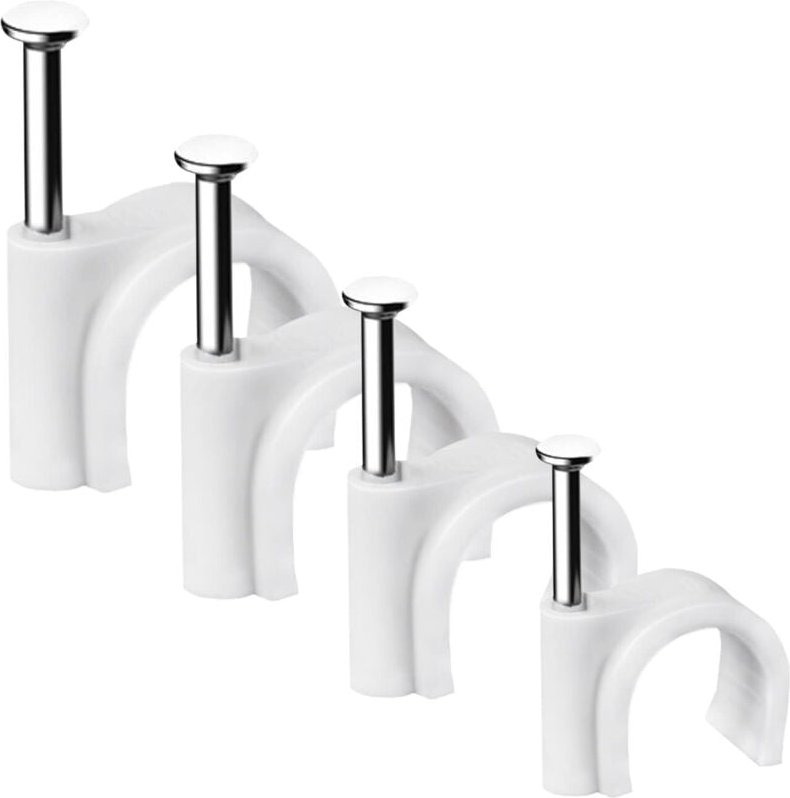 400 Stück robuste und langlebige runde Kabelclips, Kabelbinder, Kabelaufwicklung, Befestigung von Elektrokabeln, Kabelcl...