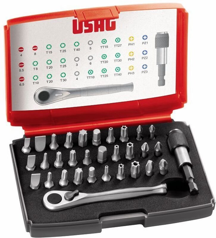 Usag 692 J32 U06920042 Sortiment Wendeklinkenverschraubungen 1/4"