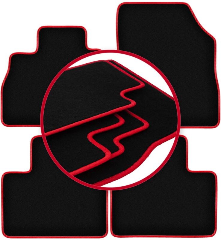 CARLUX-RED Autofußmatten für: Renault Scenic IV Minivan (2016-)