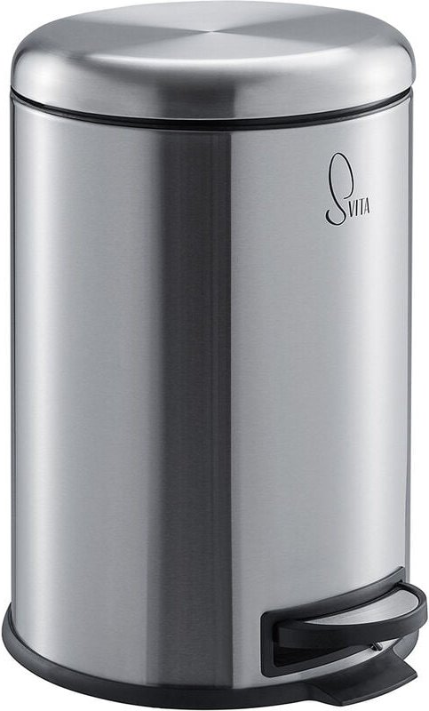 Treteimer Abfalleimer Mülleimer Edelstahl 20L Silber - Svita