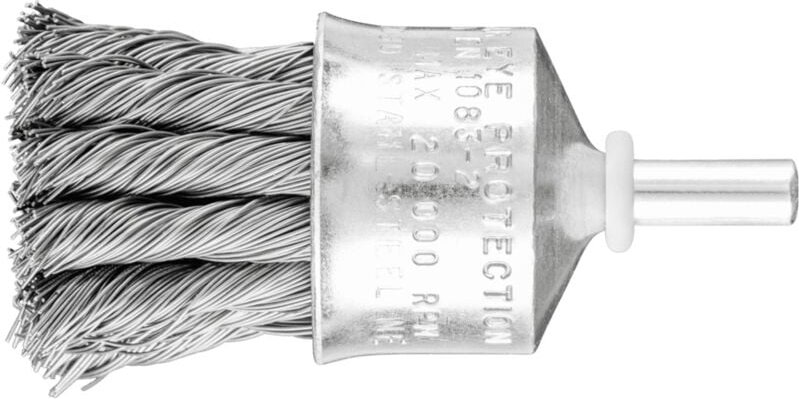 Pferd - Pinselbürste gezopft pbg Ø30mm Schaft-Ø6 mm Stahl-Draht-Ø0,35