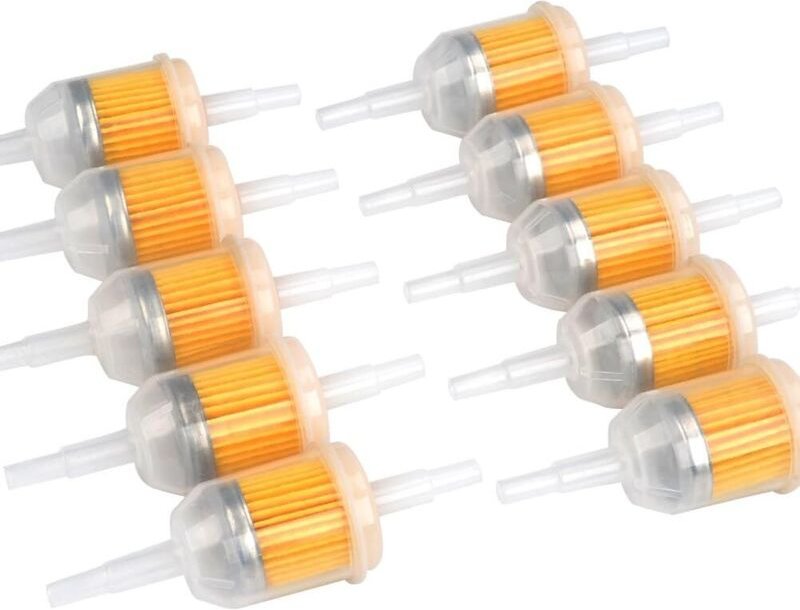 10 Stück Universal-Kraftstofffilter, Schnellkraftstoff-Benzinfilter, 6 mm, 8 mm, Benzinfiltermaschinen zum Filtern von B...