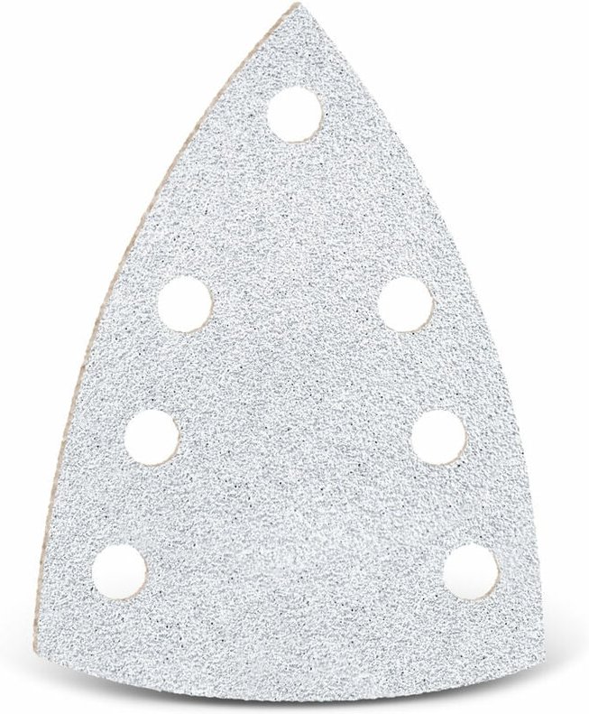 White Klett-Schleifblätter, 150 x 100 mm, 7-Loch, f. Deltaschleifer, Normalkorund (50 Stk.) K180 - Menzer