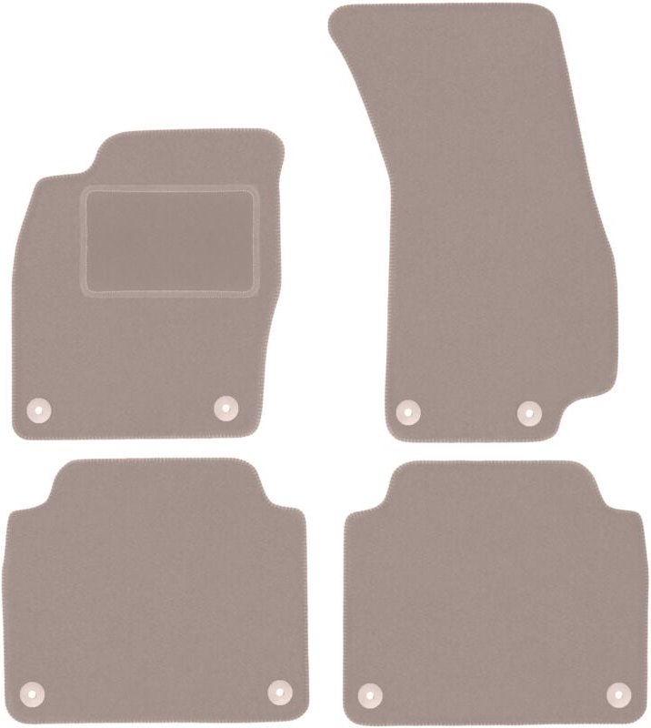 Beige Velours-Fußmatten für: Audi A8 D5 4N Limousine (2017-)