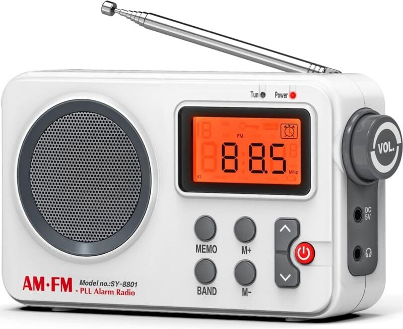 Kleines tragbares FM/AM(MW)-Radio, Transistorradio mit ausgezeichnetem Empfang und hoher Klangqualität, mit zeitgesteuer...