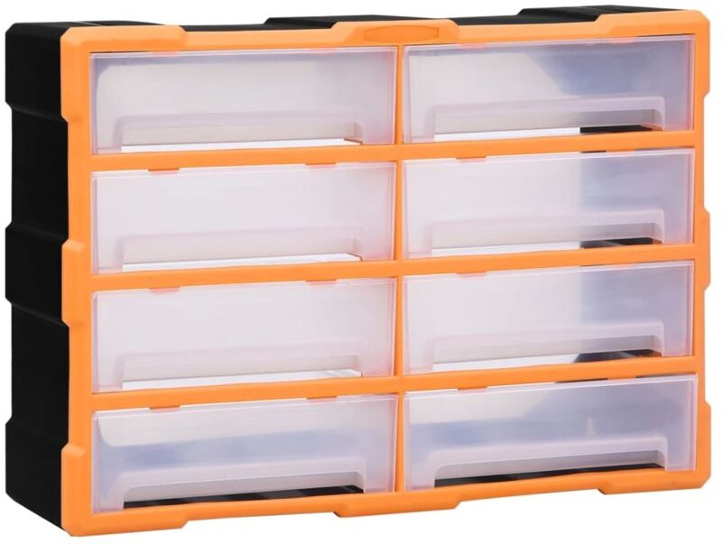 Multi-Schubladen-Organizer 8 große Schubladen 52x16x37 cm Vidaxl