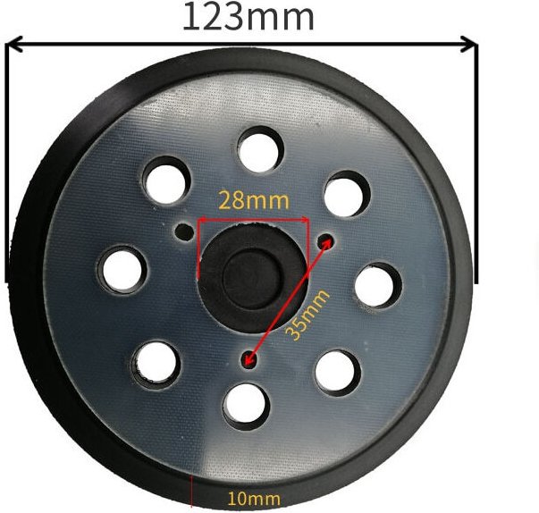 Schleifpad, 125 mm, 8-Loch-Schleifscheiben, Schleifpad