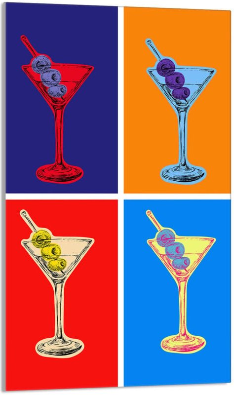 Glasschneidebrett 30x52 Bunt