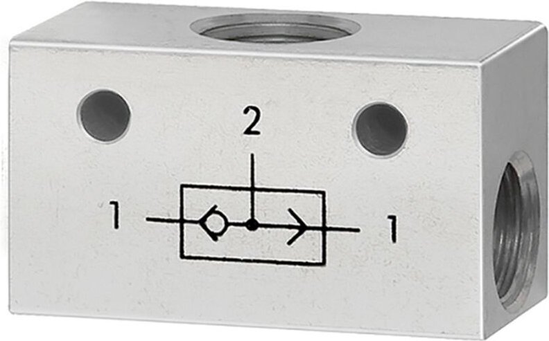 Riegler ODER-Ventil, 3 x G 1/4 Aluminium