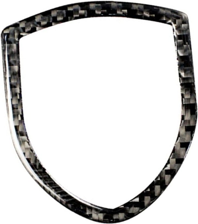 Tlily - Auto Exterieur Front Logo Emblem Trim Abdeckrahmen Schwarz Carbon Fit für - 2014-2019