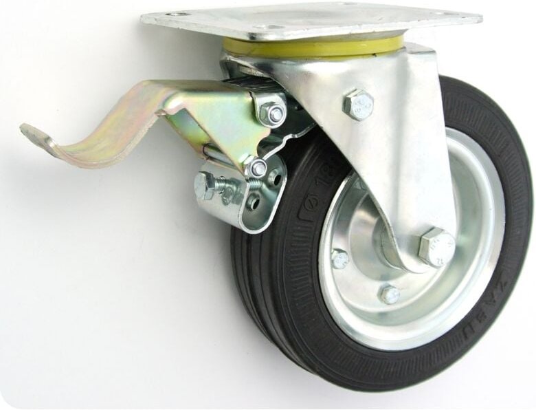 Metall-Gummi-Rad 180mm Lenkgehäuse + Bremse 55h - Kl180 Skr Ha