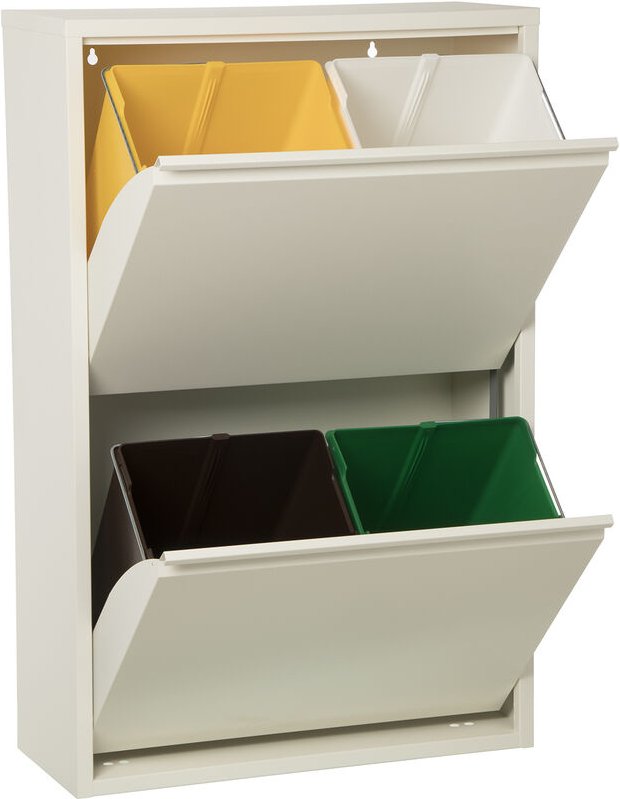 4 Bucket Recycling Bin Mat-4x18l. 60x25x92cmpour alle Stile, um zu Hause eine Note zu verleihen