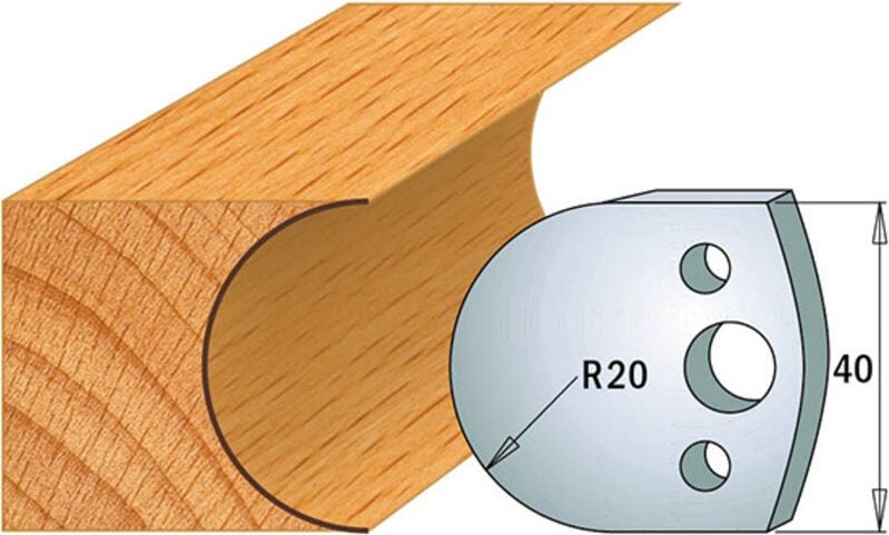 690.131 MESSERPAAR SP 40x4mm KONVEX RADIUS R20mm