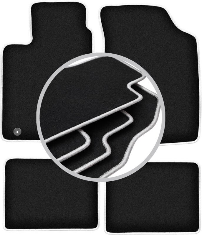 CARLUX-SILVER Autofußmatten für: Renault Clio II Schrägheck (1998-2005)