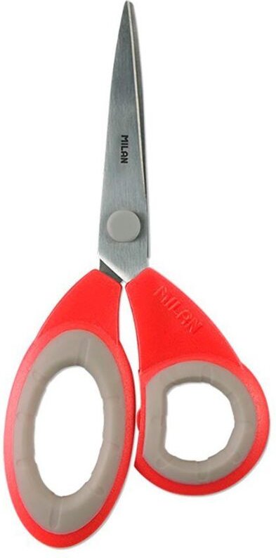 Blister mit roter Büroschere 19 cm Mailand