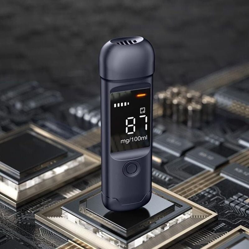 Tigrezy - Alkoholtester, tragbarer Alkoholtester mit 3-Farben-LED-Digitalanzeige und wiederaufladbarer Batterie, automat...