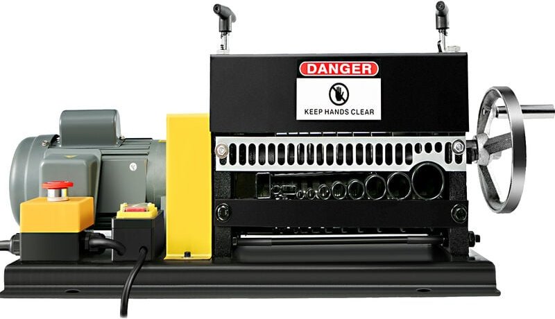 Thumbnail - Vevor - Kabelschälmaschine elektrisch 1.5-38mm Kupferschrott 400W 1400RPM Abisoliermaschine mit 10 Löchern kabelabisolie...
