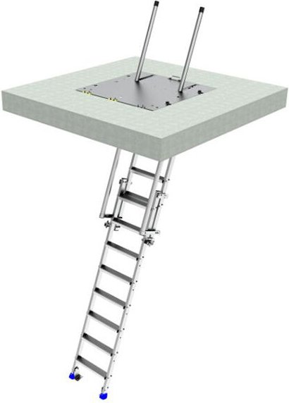 Matisère - Ortsfeste Steigleiter verstellbar 3.20m bis 4.95m - MAD6SKD