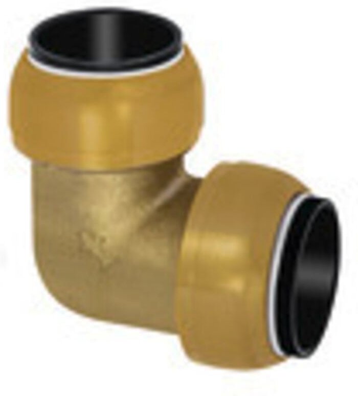 Winkelverbinder 90°, Messing, »sharkbite«, für Rohr-Außen-ø 15 mm - Riegler