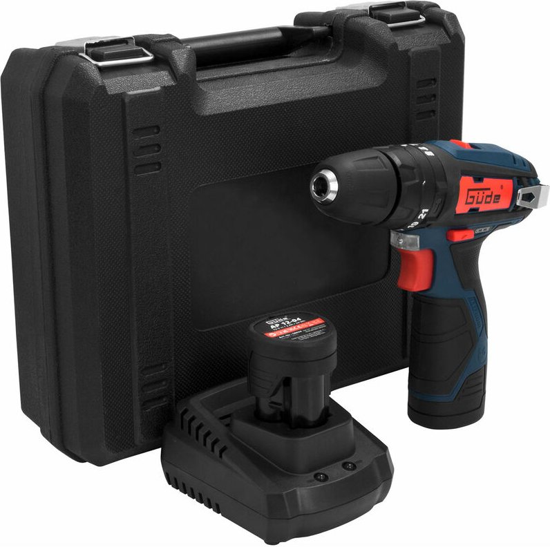 Güde - Q9 Akku-Schlagbohrschrauber bsb 12-202-20K Koffer + 13 tlg Bohrer & Bit Set
