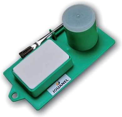 Jouanel - Lötstein 80 x 50 x 20 mm + Pinsel + rutschfester Sockel JSOU-480014