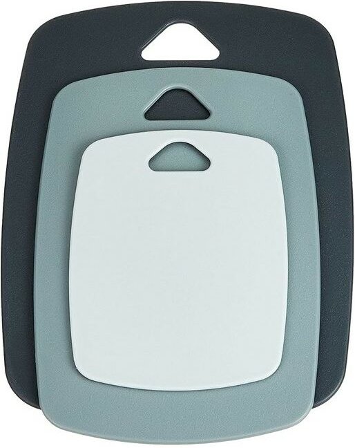 Suinga - Set mit 3 doppelseitigen Schneidebrettern, Polypropylen, BPA-frei, Kunststoff, 3600 w, 1 Liter, mehrfarbig