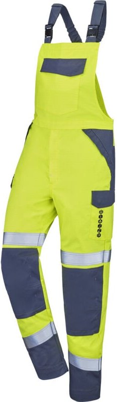Trägerhose ONAS Neon-Gelb / Marineblau L