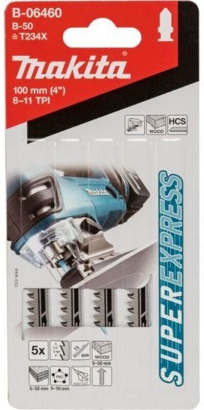 Makita B-06460 Stichsägeblatt B-50 Holz 5Stk