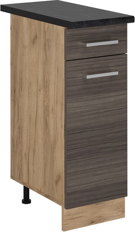 Küchenunterschrank R-Line, Edelgrau, 30 cm , ap Anthrazit Vicco