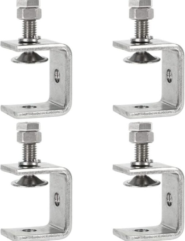 Pince Robuste Acier Inoxydable,4PCS Serre-Joints C,0-25mm Pince c Robuste,Pince Fixation Travail Bois,Tiger Clamp avec L...