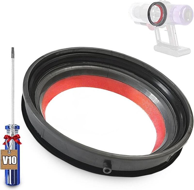 Fester Dichtungsring für Dyson V10 SV12 Staubsauger-Ersatzzubehör, fester Staubbehälter mit Torx-Schraubendreher
