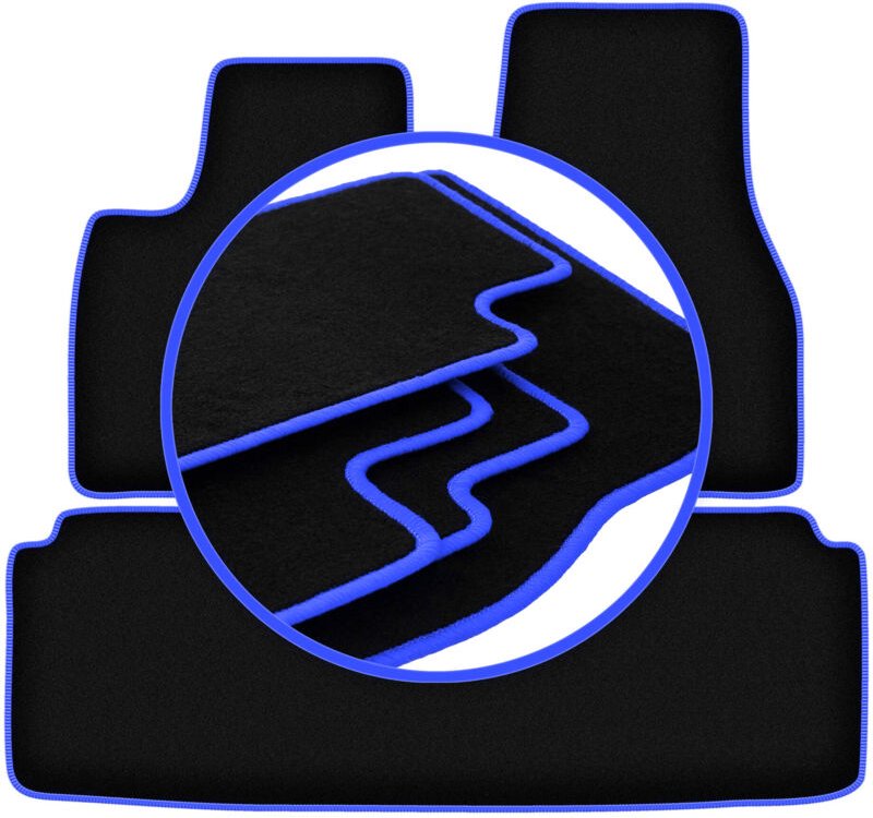 CARLUX-BLUE Autofußmatten für: Tesla Model S II Limousine (2016-)