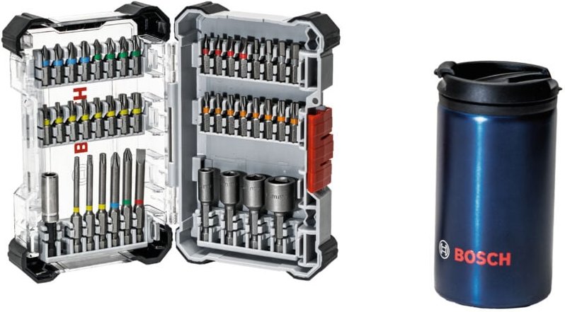Bosch Extra Hard Schrauberbit-Set Pick und Click-Set 43-tlg. + Becher