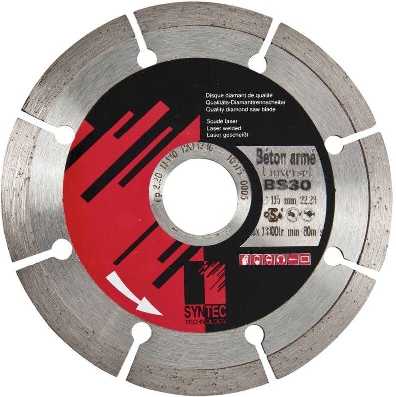 Syntec Technology - Diamantscheibe mit Segmenten ø 115 mm