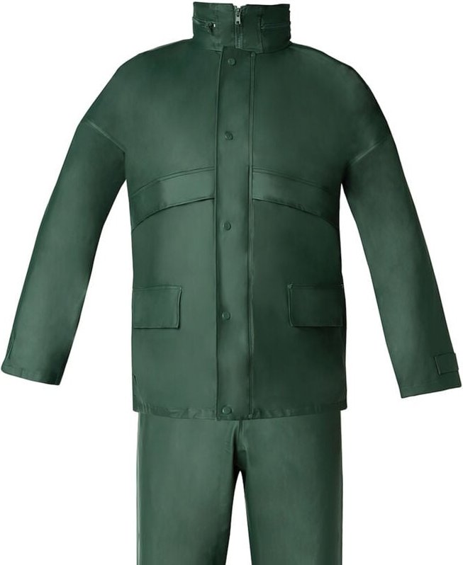 Linea professional - Wasserdichter Anzug aus grünem Polyurethan, Größe 8-XL - Wolfpack