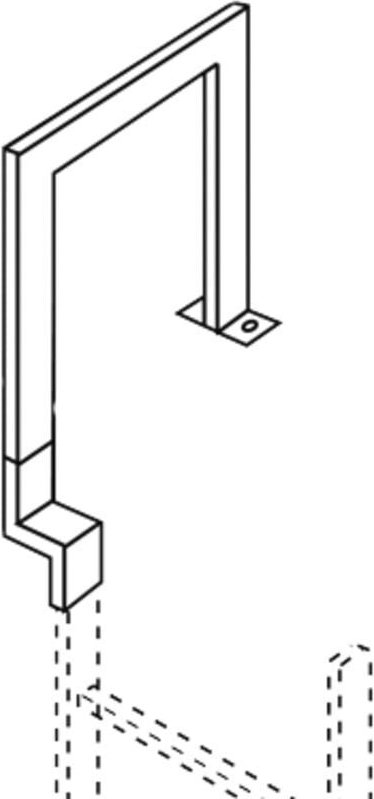Zarges Übersteigbügel Stahl 500 mm Tiefe