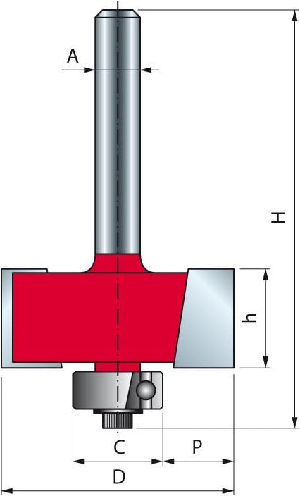 Falzfräser Freud 34,9 H12,7/55,2 Q8 Z2 - F03FR01751 -32-50008P