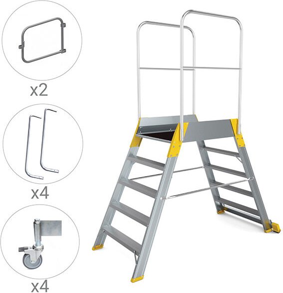 Leiternüberstieg 2x6 Stufen - Max Arbeitshöhe 3.26m - 9706R-MCP