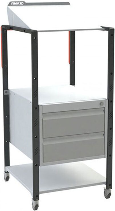 Schrägstellbarer Pult mit 2 Schubladen mit Rollen - 820005976