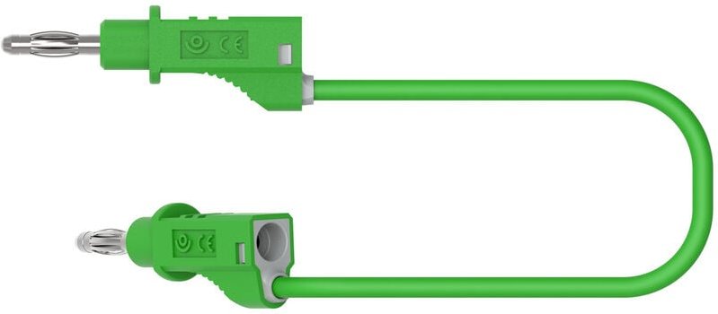 2117-CD1-100V Messleitung Bananenstecker Bananenstecker 1.00 m Grün 1 St. - Electro Pjp