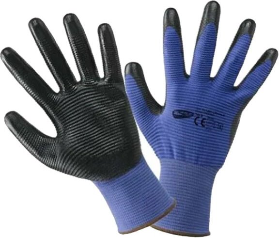 Thumbnail - Neri 16 nbr Crinkle Sicherheitshandschuhe - 10 (xl) - Schwarz / Grün