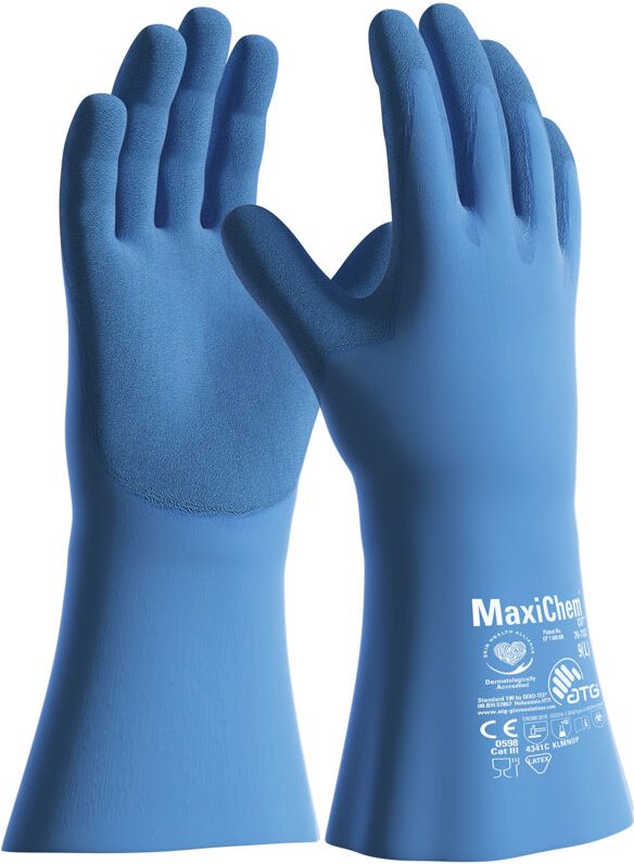 MaxiChem® Cut™ Chemikalienschutz-Handschuhe (76-733), Blau/Blau