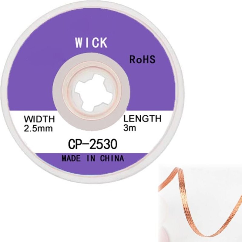 Bluedeer - Entlötlitze, No-Clean Entlötlitze Entlötdocht zum Entfernen des Lötzinns und zum Zerlegen elektrischer Kompon...