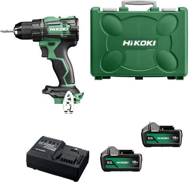 Thumbnail - Bohrhammer 70Nm Hikoki 18V 5.0Ah Induktion - 2 Batterien + Ladegerät im Koffer - DV18DBSLWJZ