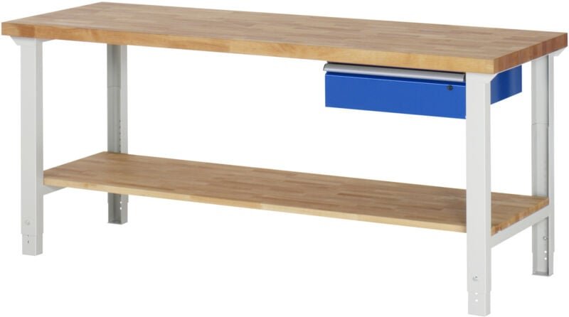 Werkbank höhenverstellbar 7001A7, B2000xT700xH790-1140mm, 1x Schublade-TA - RAU