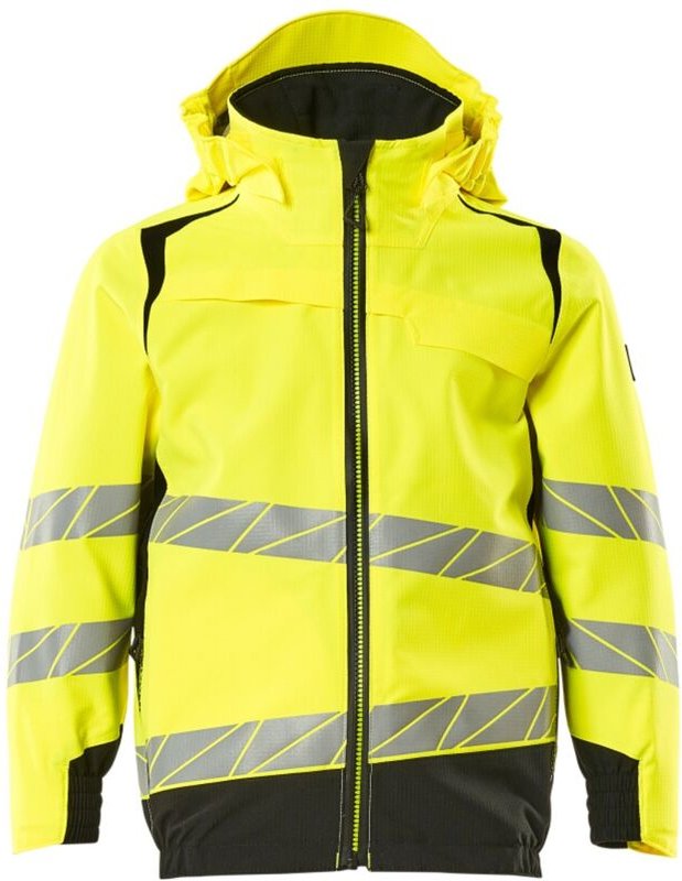 Kinder Hardshelljacke Gr. 104 hi-vis gelb/schwarz - Mascot
