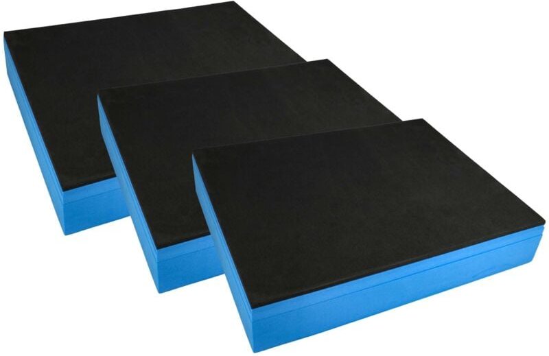 3x Schaumstoffeinlage kompatibel mit Bosch Sortimo L-Boxx Werkzeugkoffer - Hartschaum / PE-Schaumstoff, 60 mm Blau - Vhb...