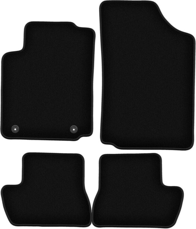 BASIC schwarze Veloursmatten für: Citroen C2 Fließheck (2003-2009)